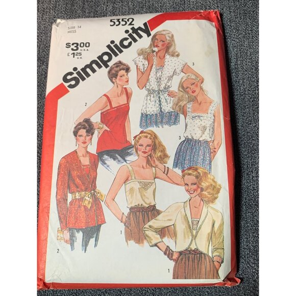 Simplicity Misses Shirt Sewing Pattern sz 14 5352 - uncut - Picture 1 of 3